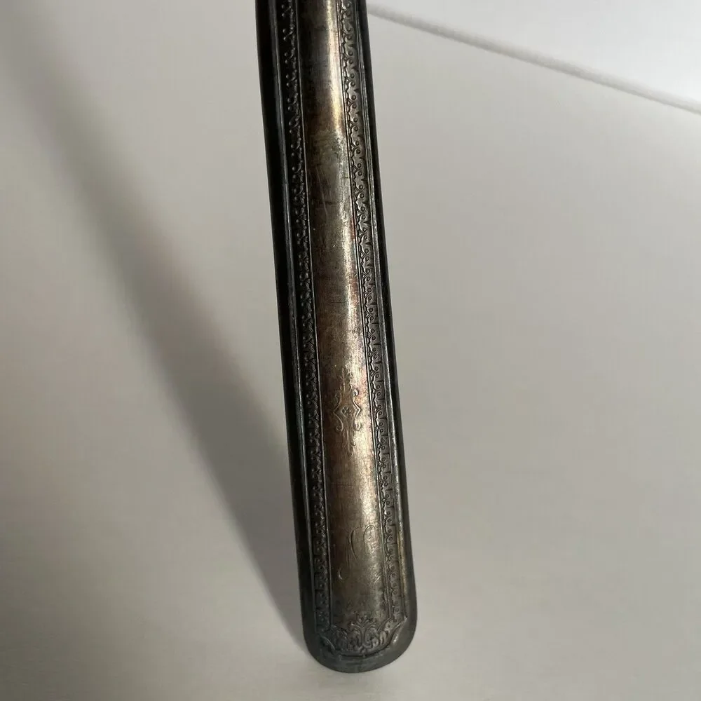 WM A ROGERS BERKELEY SILVERPLATE SERRATED WEDDING CAKE KNIFE MONOGRAM ENGRAVE N